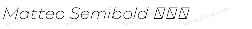 Matteo Semibold字体转换